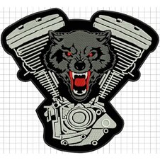 Nášivka Vlk + valce